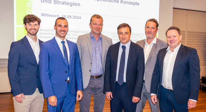Experten des Zentrum für Orthopädie und Unfallchirurgie und des Zentrum für Prävention, Therapie, Rehabilitation und sportmedizinische Diagnostik