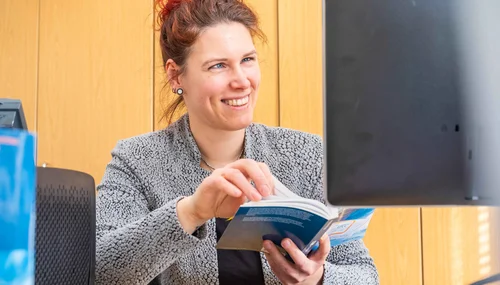 Barbara Skudelny arbeitet in der Tumordokumentation.