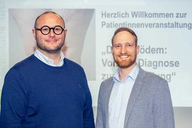 Prof. Dr. Dr. Heiko Sorg (l.), Chefarzt der Klinik für Plastische, Rekonstruktive und Ästhetische Chirurgie des Marien Hospital Witten,und Dr. Lars Hendricks (r.), Leitender Oberarzt.