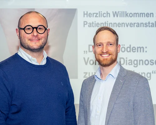 Prof. Dr. Dr. Heiko Sorg (l.), Chefarzt der Klinik für Plastische, Rekonstruktive und Ästhetische Chirurgie des Marien Hospital Witten,und Dr. Lars Hendricks (r.), Leitender Oberarzt.