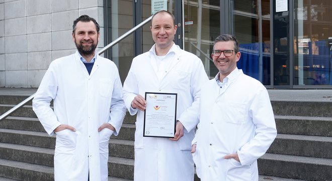 Prof. Dr. Christian Ukena, Prof. Dr. Lars Schimmöller (l.),  Prof. Dr. Ulrich Frey (r.)