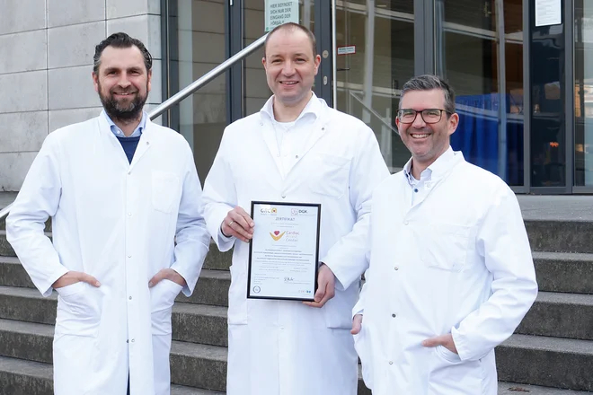 Prof. Dr. Christian Ukena, Prof. Dr. Lars Schimmöller (l.),  Prof. Dr. Ulrich Frey (r.)